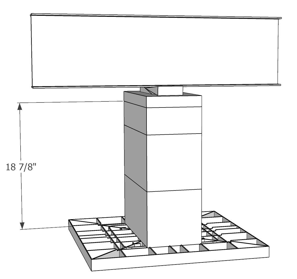 Minimum height of single stacked pier